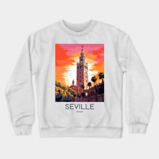 A Pop Art Travel Print of Seville - Spain Crewneck Sweatshirt